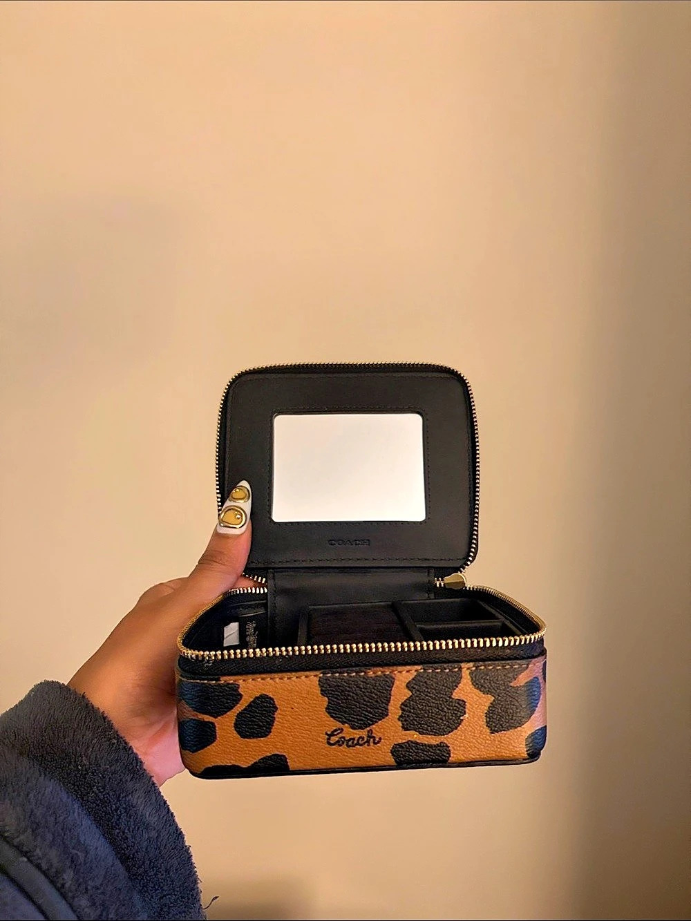Coach Jewelry Box In Leopard Print - Picture 2 of 3